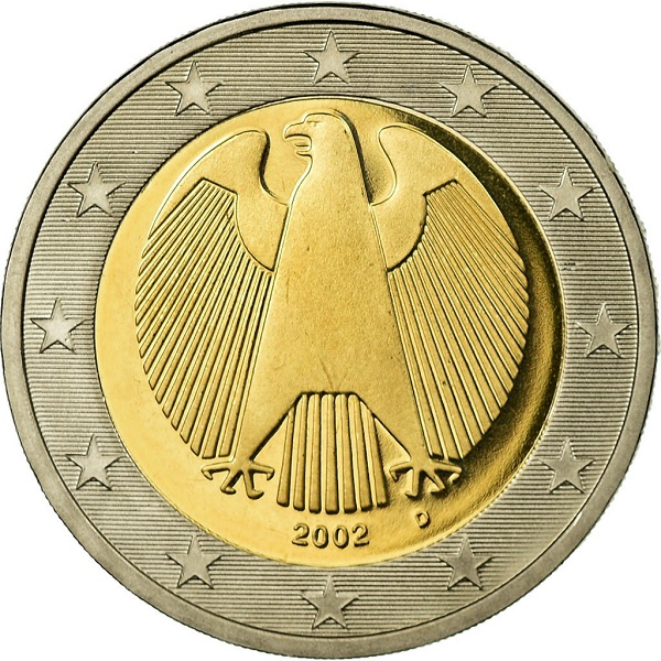 Германия 2 Евро (2002) "D" KM#
