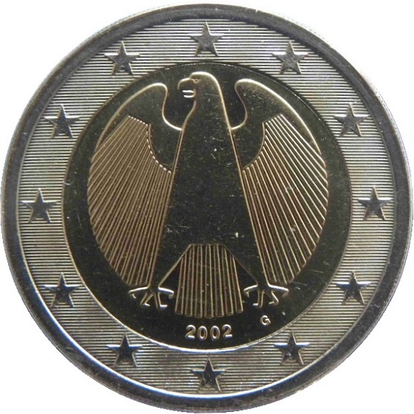 Германия 2 Евро (2002) "G" KM#