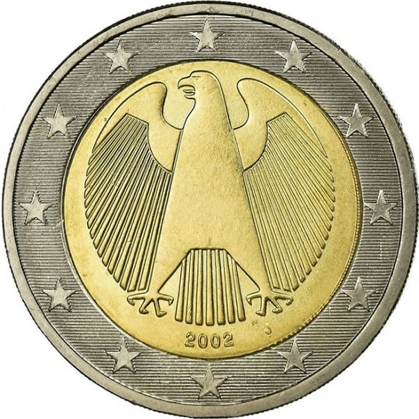 Germany 2 Euro (2002) "J" KM#