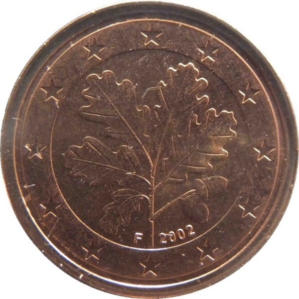 Германия 2 Евро цент (2002) "F" KM#
