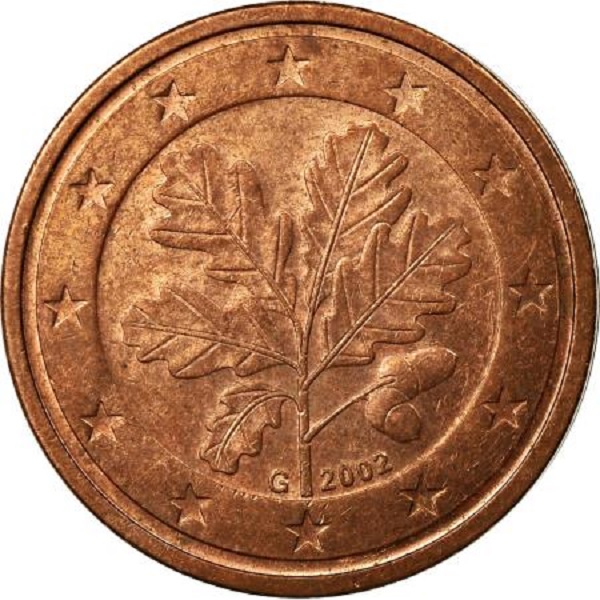 Германия 2 Евро цент (2002) "G" KM#
