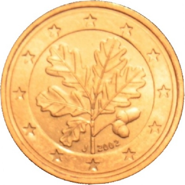 Germany 2 Euro cent (2002) "J" KM#