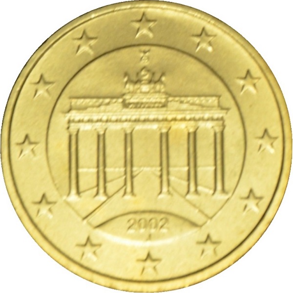 Germany 50 Euro cent (2002) "J" KM#