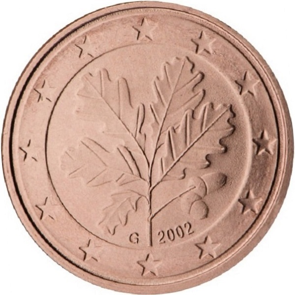 Германия 5 Евро цент (2002) "G" KM#