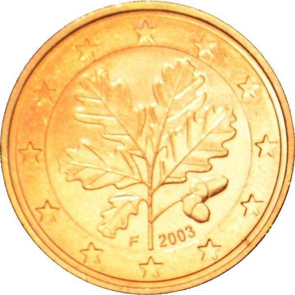 Германия 1 Евро цент (2003) "F" KM#