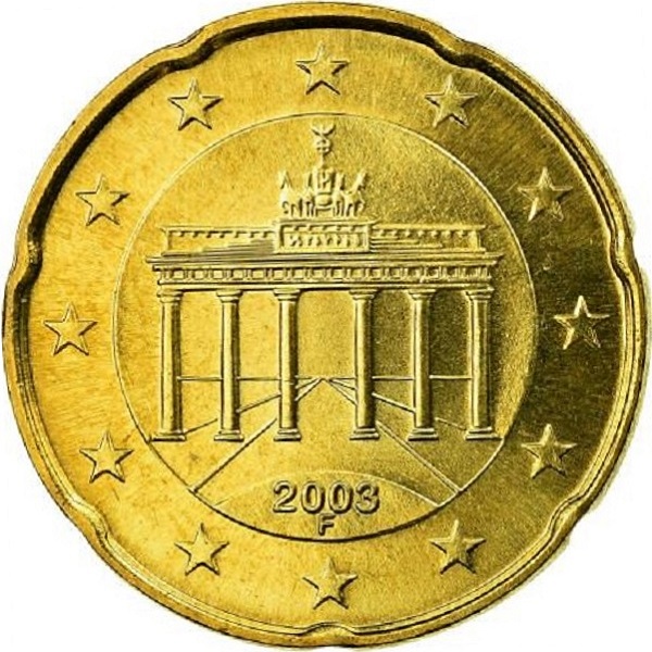 Германия 20 Евро цент (2003) "F" KM#