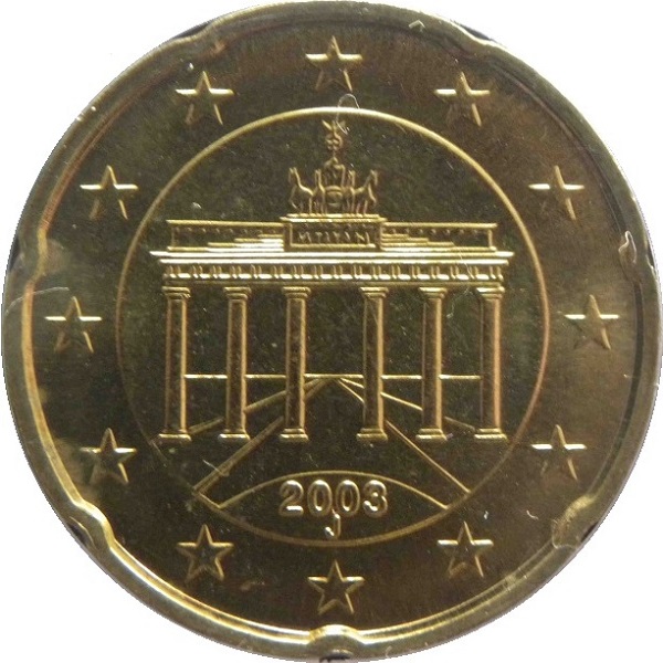 Germany 20 Euro cent (2003) "J" KM#