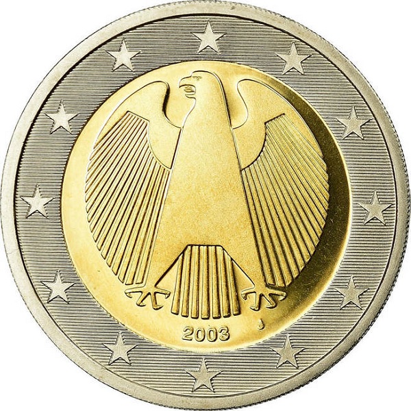 Германия 2 Евро (2003) "J" KM#