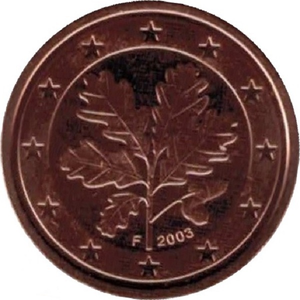 Германия 2 Евро цент (2003) "F" KM#