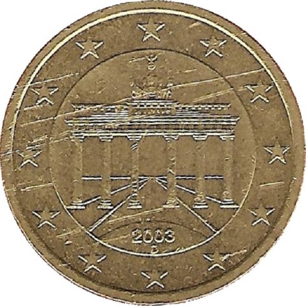 Германия 50 Евро цент (2003) "D" KM#