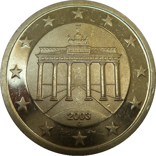 Германия 50 Евро цент (2003) "G" KM#
