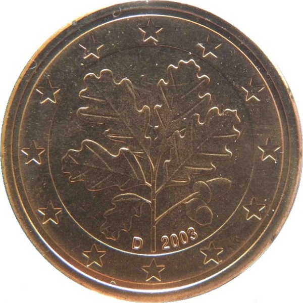 Германия 5 Евро цент (2003) "D" KM#