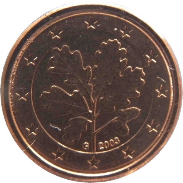 Germany 5 Euro cent (2003) "G" KM#
