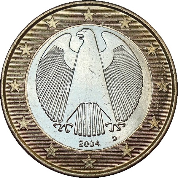 Германия 1 Евро (2004) "D" KM#
