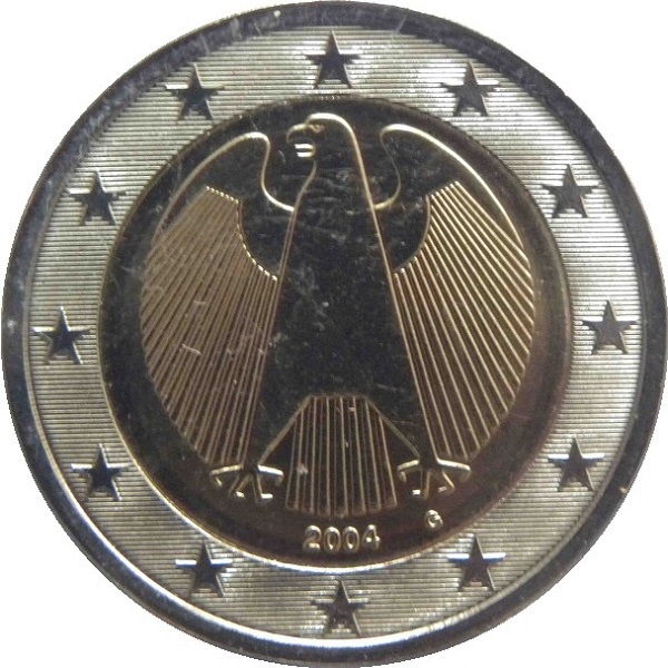 Германия 2 Евро (2004) "G" KM#