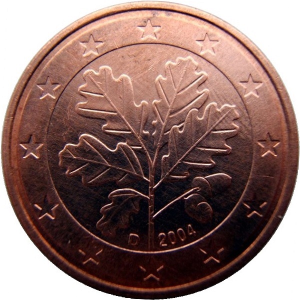 Германия 2 Евро цент (2004) "D" KM#