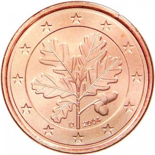 Германия 5 Евро цент (2004) "D" KM#