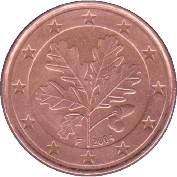 Germany 5 Euro cent (2004) "F" KM#