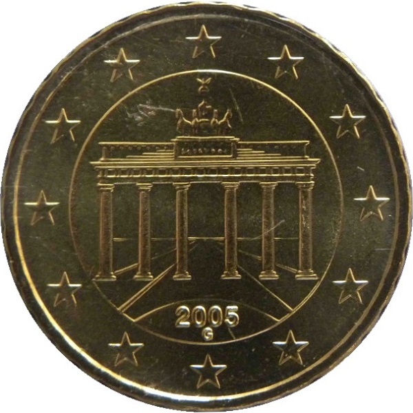 Германия 10 Евро цент (2005) "G" KM#