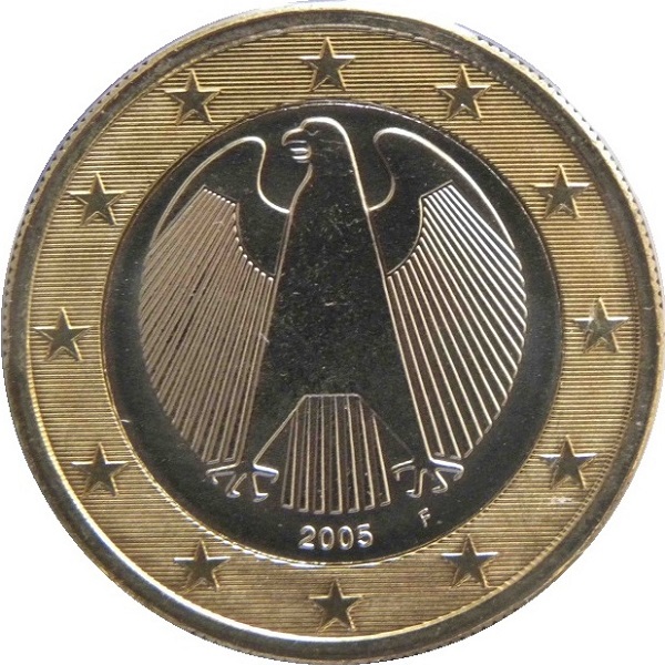 Германия 1 Евро (2005) "F" KM#