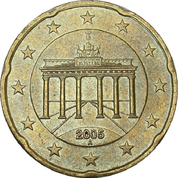 Германия 20 Евро цент (2005) "A" KM#