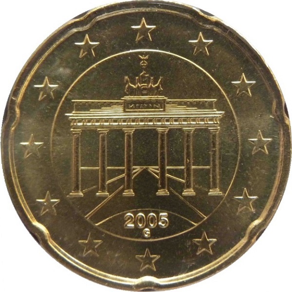 Германия 20 Евро цент (2005) "G" KM#