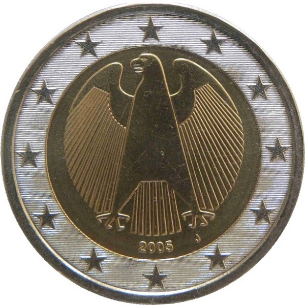 Германия 2 Евро (2005) "J" KM#