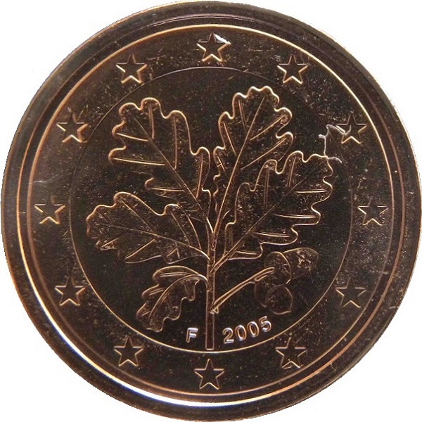 Германия 2 Евро цент (2005) "F" KM#