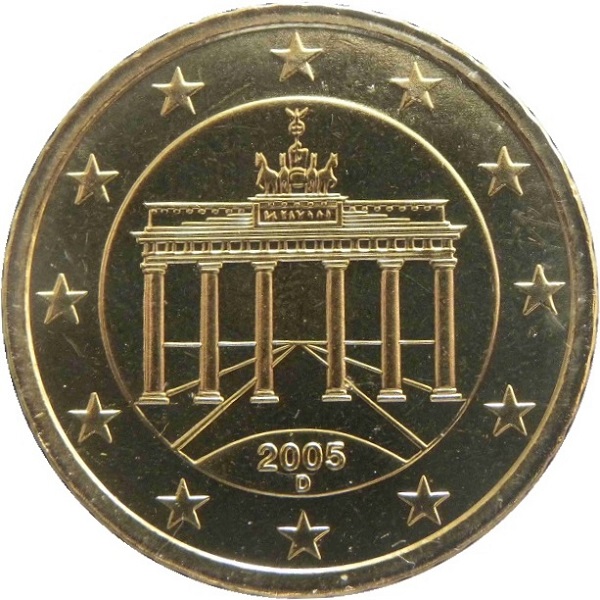 Германия 50 Евро цент (2005) "D" KM#