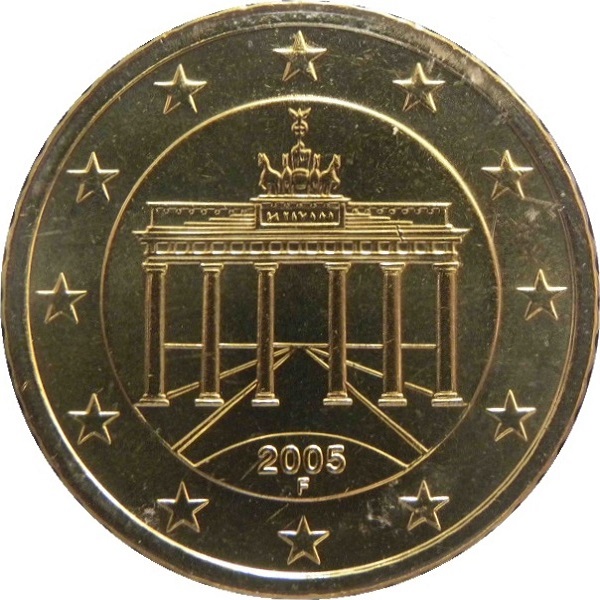 Германия 50 Евро цент (2005) "F" KM#