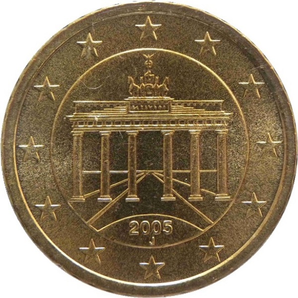 Германия 50 Евро цент (2005) "J" KM#
