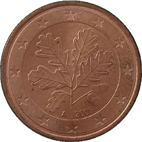 Германия 5 Евро цент (2005) "A" KM#