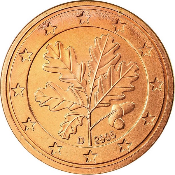 Германия 5 Евро цент (2005) "D" KM#