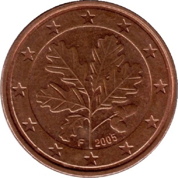 Германия 5 Евро цент (2005) "F" KM#