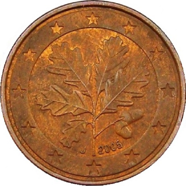 Германия 5 Евро цент (2005) "J" KM#