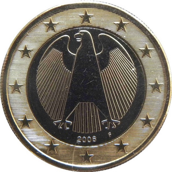 Германия 1 Евро (2006) "F" KM#