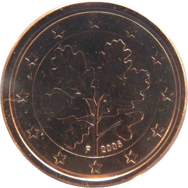 Germany 1 Euro cent (2006) "F" KM#