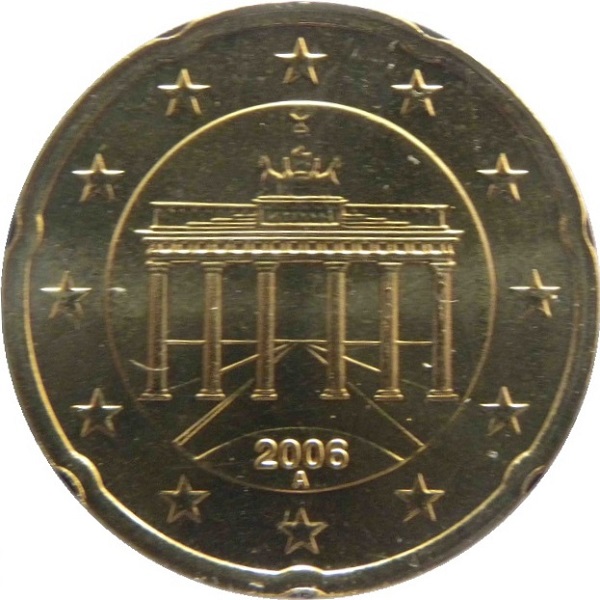 Германия 20 Евро цент (2006) "A" KM#