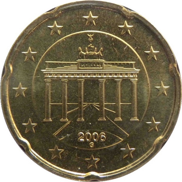 Германия 20 Евро цент (2006) "G" KM#
