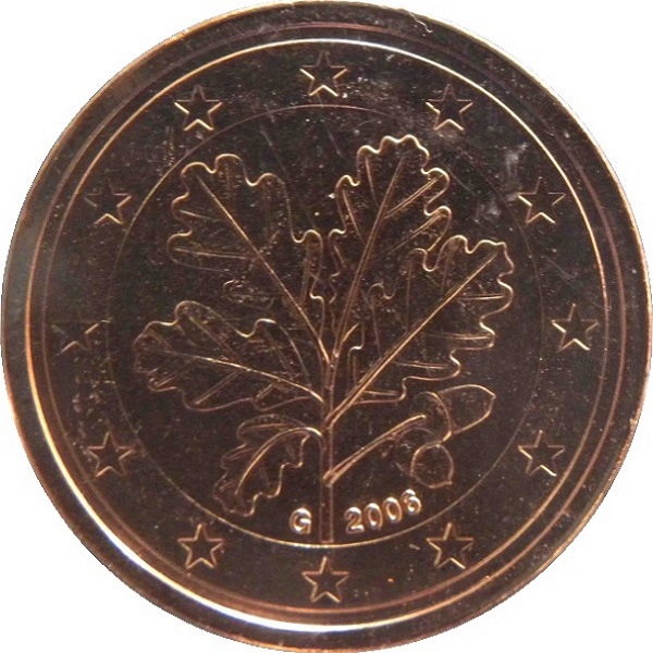 Германия 2 Евро цент (2006) "G" KM#