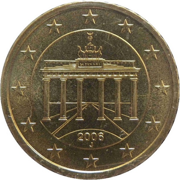 Германия 50 Евро цент (2006) "J" KM#