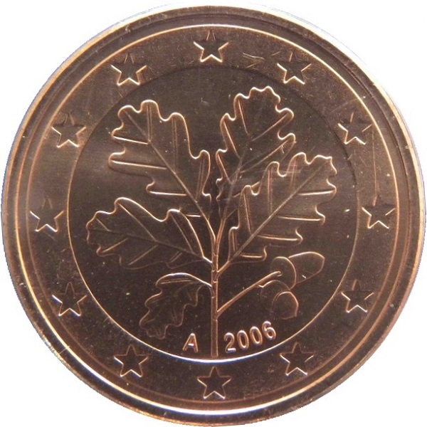 Германия 5 Евро цент (2006) "A" KM#