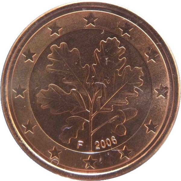 Germany 5 Euro cent (2006) "F" KM#