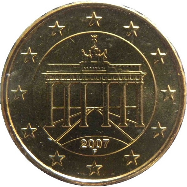 Германия 10 Евро цент (2007) "F" KM#