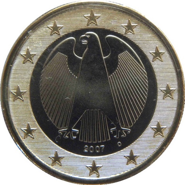 Германия 1 Евро (2007) "D" KM#