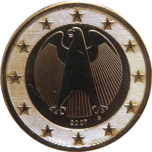 Германия 1 Евро (2007) "G" KM#
