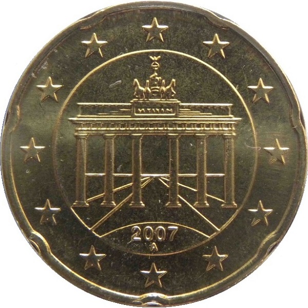 Германия 20 Евро цент (2007) "A" KM#