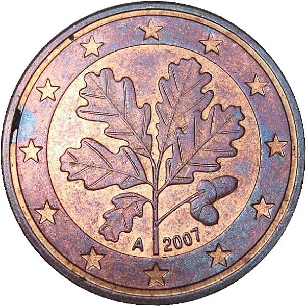 Германия 2 Евро цент (2007) "A" KM#
