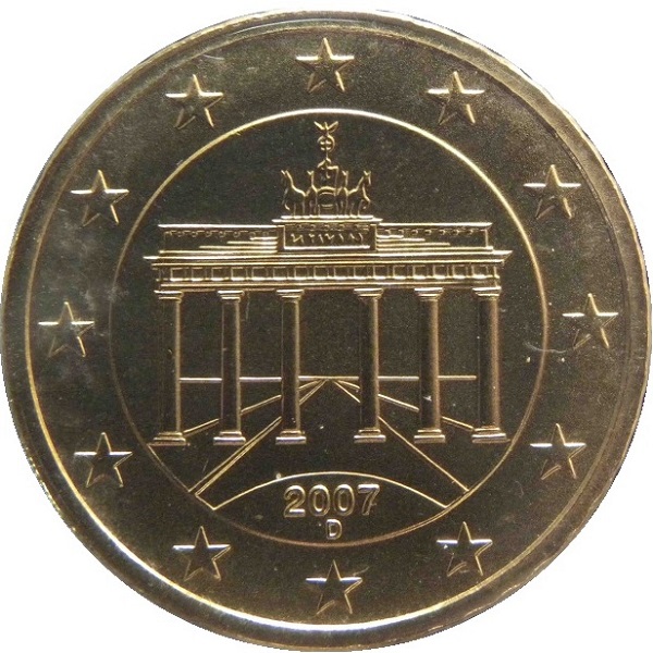 Германия 50 Евро цент (2007) "D" KM#
