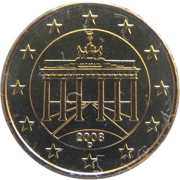 Германия 10 Евро цент (2008) "D" KM#